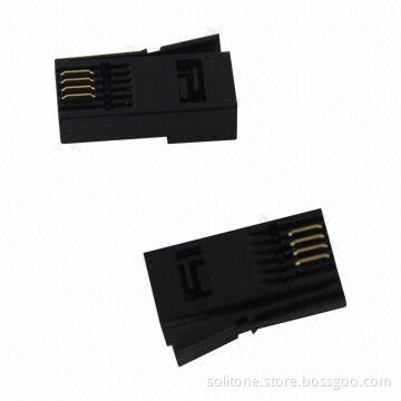 Telephone Modular Plug for 6p4c, Available in Black